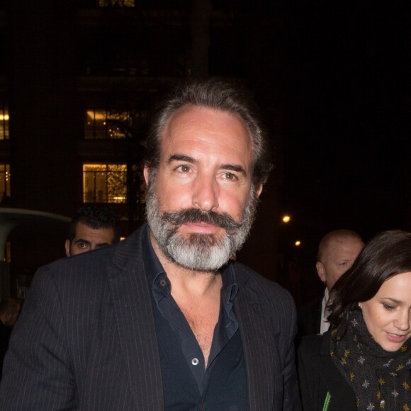 Jean dujardin et nathalie pechalat arrive a l'avant premiere de chacun sa vie arrivent à l'avant-première du film "Chacun sa vie" au cinéma UGC Normandie à Paris, France, le 13 mars 2017. © Agence/Bestimage
