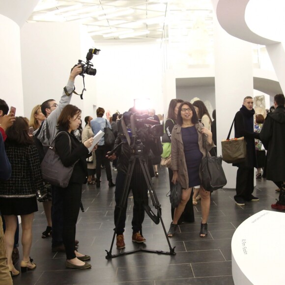 Conférence de presse du Met Gala 2017, exposition "Rei Kawakubo/Comme des Garçons: Art Of The In-Between" avec Rei Kawakubo et Anna Wintour au Metropolitan Museum of Art. New York, le 1er mai 2017.