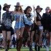 Alessandra Ambrosio et des amies à l'ouverture du festival de Coachella à Indio, le 14 avril 2017.