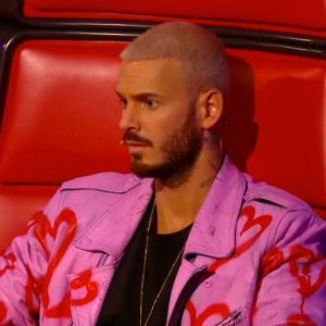 Matt Pokora sur le plateau de The Voice. Émission du 6 mai 2017.