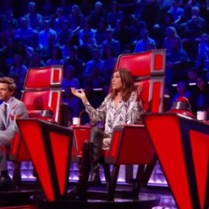 Florent Pagny, Mika, Zazie et Matt Pokora sur le plateau de The Voice. Émission du 6 mai 2017.