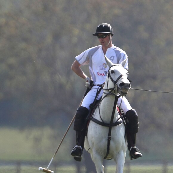 Le prince William participait à l'Audi Polo Challenge le 7 mai 2017 au club de polo de Coworth Park, à Ascot dans le Berkshire.