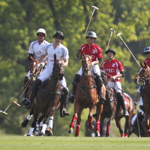 Le prince William participait à l'Audi Polo Challenge le 7 mai 2017 au club de polo de Coworth Park, à Ascot dans le Berkshire.