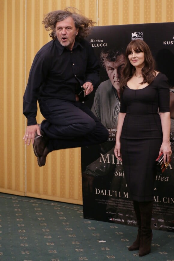 Emir Kusturica, Monica Bellucci - Photocall du film "On the Milky Road" à Milan en Italie le 8 mai 2017.