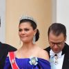 La princesse Victoria et le prince Daniel de Suède - Les familles royales au balcon lors du 80ème anniversaire du roi Harald et de la reine Sonja de Norvège à Oslo le 9 mai 2017. 09/05/2017 - Oslo