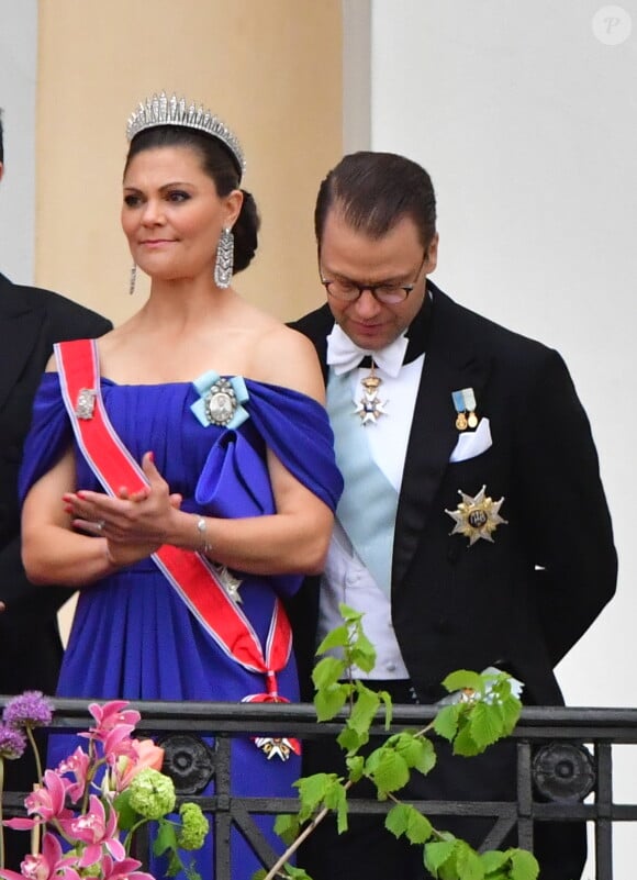 La princesse Victoria et le prince Daniel de Suède - Les familles royales au balcon lors du 80ème anniversaire du roi Harald et de la reine Sonja de Norvège à Oslo le 9 mai 2017. 09/05/2017 - Oslo