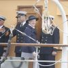 La reine Margrethe II de Danemark à bord du yacht royal Dannebrog le 9 mai 2017 à Oslo pour les célébrations du double 80e anniversaire du roi Harald V et de la reine Sonja de Norvège.