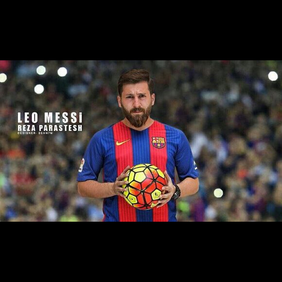 Reza Parastesh, le sosie iranien de Lionel Messi qui fait le buzz. 