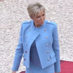 Brigitte Macron (Trogneux) - La famille d'Emmanuel Macron arrive au palais de l'Elysée à Paris le 14 mai 2017 pour la cérémonie d'investiture du nouveau président.