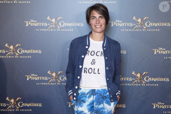 Alessandra Sublet lors de l'avant-première du film Pirates des Caraïbes 5 au parc Disneyland Paris, les 13 et 14 mai 2017.