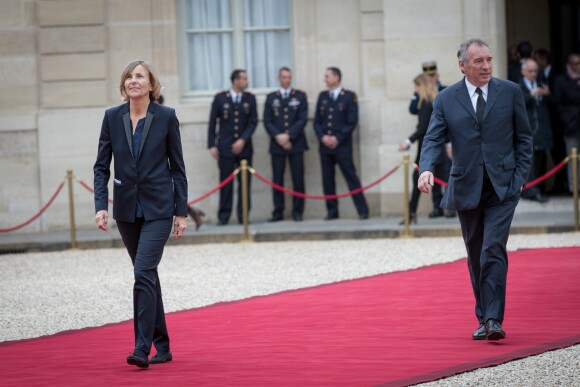 Marielle de Sarnez et François Bayrou au palais de l'Elysée à Paris pour la cérémonie d'investiture d'E. Macron, nouveau président de la République, le 14 mai 2017. © Cyril Moreau/Bestimage