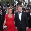 Christian Estrosi et sa femme Laura Tenoudji (enceinte) - Montée des marches du film "Les Fantômes d'Ismaël" lors de la cérémonie d'ouverture du 70ème Festival International du Film de Cannes. Le 17 mai 2017 © Borde-Jacovides-Moreau / Bestimage