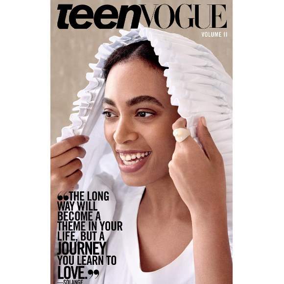 Solange Knowles en couverture du magazine "Teen Vogue", mai 2017.