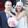 Mariage d'Andrés Iniesta et d'Anna Ortiz à Tarragone, en Espagne, le 8 juillet 2012.