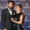 Exclusif - Nikola Karabatic et sa femme Géraldine Pillet - Dîner de gala au profit de la Fondation PSG au Parc des Princes à Paris le 16 mai 2017.