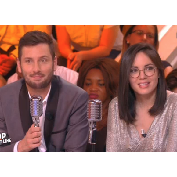 Maxime Guény et Agathe Auproux dans "TPMP ! Radio Baba", le 18 mai 2017 sur C8.