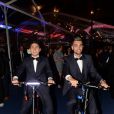 Exclusif - Marco Verratti et Javier Pastore - Dîner de gala au profit de la Fondation PSG au Parc des Princes à Paris le 16 mai 2017.