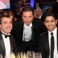 Exclusif - Arnaud Lagardère, Richard Orlinski et le prince Nasser Al-Khelaïfi (président du PSG) - Dîner de gala au profit de la Fondation PSG au Parc des Princes à Paris le 16 mai 2017.