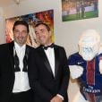 Exclusif - Richard Orlinski et Arnaud Lagardère - Dîner de gala au profit de la Fondation PSG au Parc des Princes à Paris le 16 mai 2017.