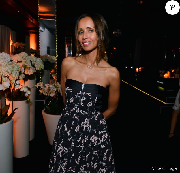 Exclusif - Sonia Rolland portant une robe LYUBOV - Soirée d'ouverture du Club by Albane (rooftop JW Mariott) lors du 70ème festival de Cannes le 18 mai 2017. © Jean Picon/Bestimage