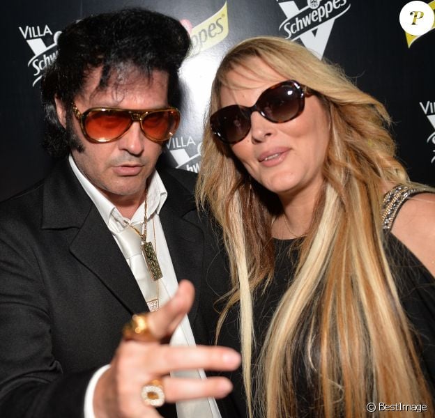 Exclusif - Loana Petrucciani et son ami Eryl Prayer (sosie de Elvis Presley) - Soirée des invités Unexpected à la Villa Schweppes lors du 70ème festival de Cannes le 20 mai 2017.20/05/2017 - Cannes