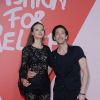 Adrien Brody et sa compagne Lara Lieto - Défilé de mode de la fondation "Fashion for Relief" à l'aéroport de Cannes-Mandelieu, en marge du 70e Festival International du Film de Cannes. Cannes, le 21 mai 2017.
