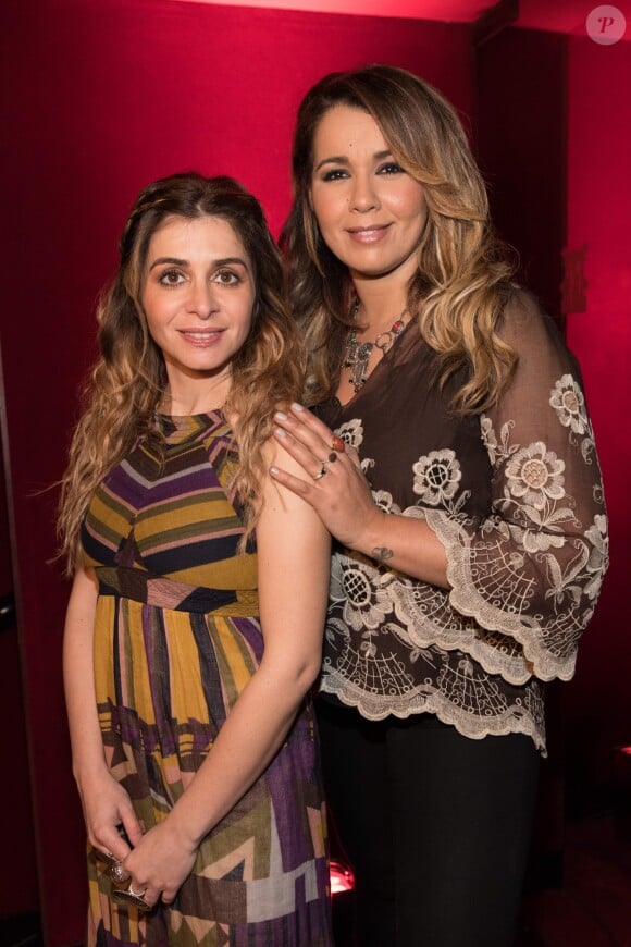 Exclusif - Julie Zenatti et Chimène Badi - Backstage de l'émission "Tous au Moulin Rouge pour le sidaction" au Moulin Rouge à Paris le 20 mars 2017. © Cyril Moreau - Dominique Jacovides / Bestimage