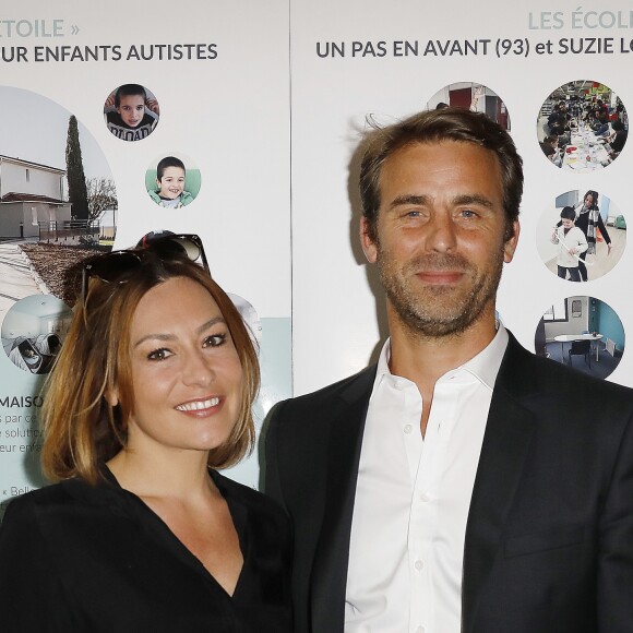 Exclusif - Shirley Bousquet et son compagnon Charles Watine - Pour la 7ème année consécutive, l'association "Un Pas Vers la Vie" a organisé un dîner de charité en faveur de la recherche sur l'Autisme au Pavillon Vendôme à Paris le 22 mai 2017. Chaque année, Un pas vers la vie, association dédiée à la cause de l’autisme, organise un gala caritatif afin de récolter des dons réservés à la construction de la future 2nde "Maison de répit". © Marc Ausset- Lacroix / Bestimage