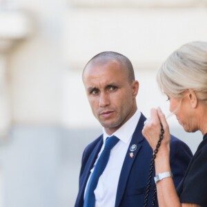 Brigitte Macron lors d'une visite du Musée Magritte à Bruxelles, le 25 mai 2017.