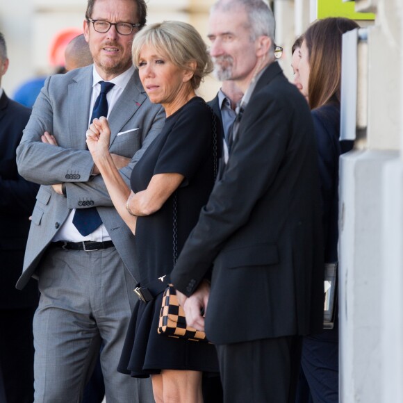 Brigitte Macron lors d'une visite du Musée Magritte à Bruxelles, le 25 mai 2017.