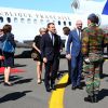 Semi-exclusif - Le président de la république française, Emmanuel Macron et le premier ministre belge, Charles Michel - Le président de la république française et sa femme la première dame arrivent à l'aéroport militaire de Melsbroek, à Steenokkerzeel, le 25 mai 2017, pour le sommet de l'OTAN. © Sébastien Valiela/Bestimage