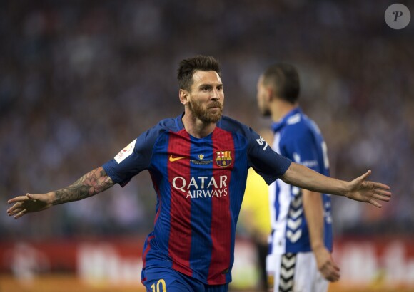 Lionel Messi lors du match du FC Barcelone contre le Deportivo Alavés, à Madrid, le 27 mai 2017.