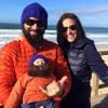 Natasha St-Pier avec son fils Bixente et son mari Grégory - Photo publiée le 20 janvier 2016