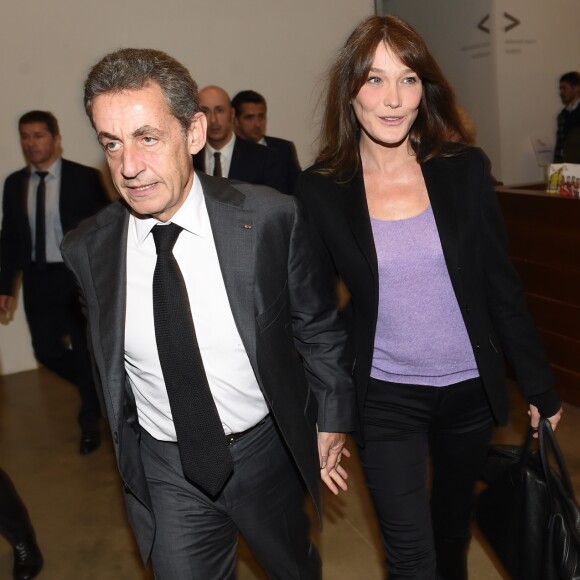 Nicolas Sarkozy et sa femme Carla Bruni-Sarkozy - Présentation du nouveau livre de Marisa Bruni Tedeschi "Mes chères filles, je vais vous raconter" à Turin en Italie le 6 mars 2017.