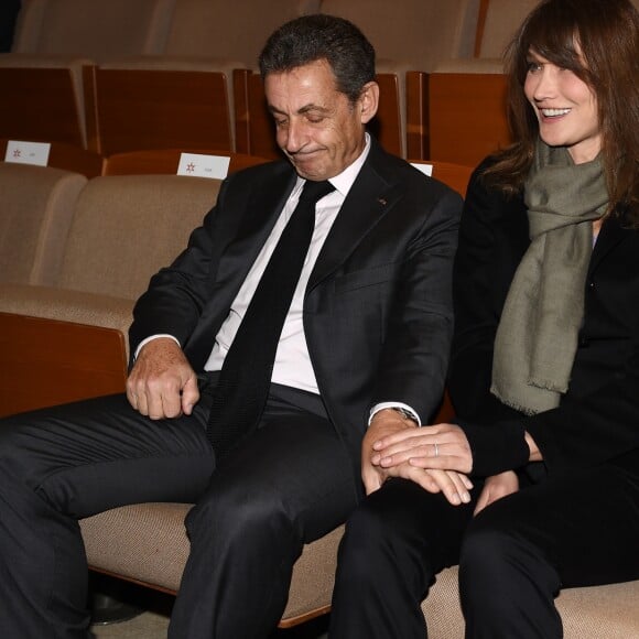 Nicolas Sarkozy et sa femme Carla Bruni-Sarkozy - Présentation du nouveau livre de Marisa Bruni Tedeschi "Mes chères filles, je vais vous raconter" à Turin en Italie le 6 mars 2017.