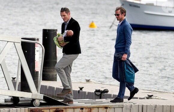 Pippa Middleton et son mari James Matthews sont arrivés en hydravion, avec des amis, à Cottage Point, en Australie, le 31 mai 2017. Ils ont déjeuné au restaurant puis ont regagné leur hôtel.
