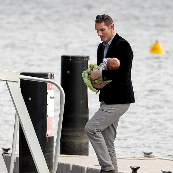 Pippa Middleton et son mari James Matthews sont arrivés en hydravion, avec des amis, à Cottage Point, en Australie, le 31 mai 2017. Ils ont déjeuné au restaurant puis ont regagné leur hôtel.