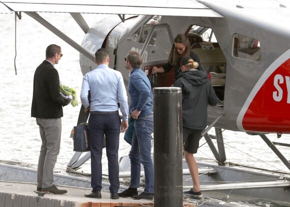 Pippa Middleton et son mari James Matthews sont arrivés en hydravion, avec des amis, à Cottage Point, en Australie, le 31 mai 2017. Ils ont déjeuné au restaurant puis ont regagné leur hôtel.