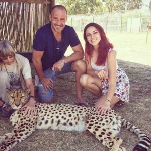 Delphine Wespiser avec son amoureux (pas encore présenté comme tel) en Afrique du Sud. Mars 2017.