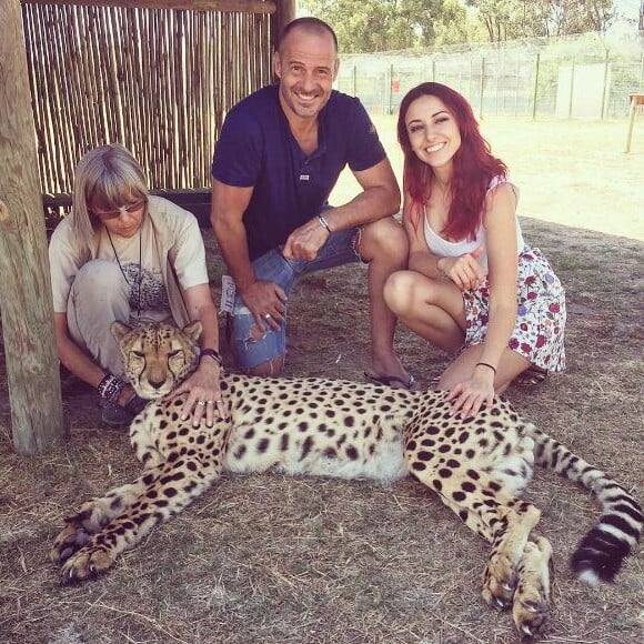 Delphine Wespiser avec son amoureux (pas encore présenté comme tel) en Afrique du Sud. Mars 2017.