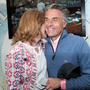 Gérard Holtz et sa femme Muriel Mayette au Village de Roland-Garros à Paris, le 3 juin 2017. © Dominique Jacovides - Cyril Moreau/ Bestimage