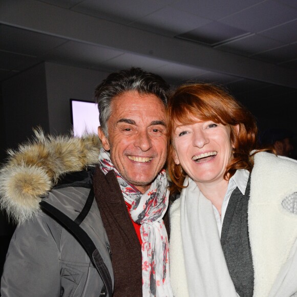 Semi-Exclusif - Gérard Holtz et sa femme Muriel Mayette au spectacle de Michaël Gregorio pour ses 10 ans de carrière à l'AccorHotel Arena à Paris, le 16 décembre 2016. © Coadic Guirec/Bestimage