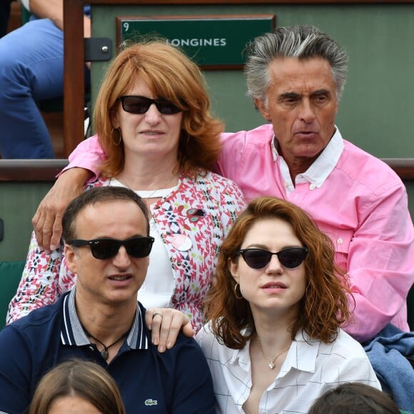 Gerard Holtz et Muriel Mayette-Holtz à Roland-Garros le 3 juin 2017.