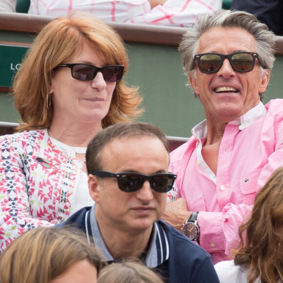 Gerard Holtz et Muriel Mayette-Holtz à Roland-Garros le 3 juin 2017.