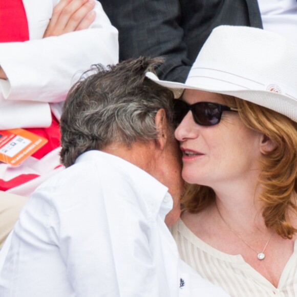 Gerard Holtz et Muriel Mayette à Roland-Garros le 4 juin 2017