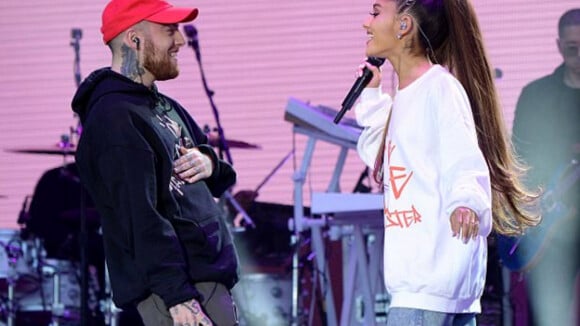 Ariana Grande en concert au One Love Manchester avec son chéri le rappeur Mac Miller, le 4 juin 2017