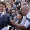 Tom Cruise arrive au photocall de "La Momie" à Madrid le 29 mai 2017.