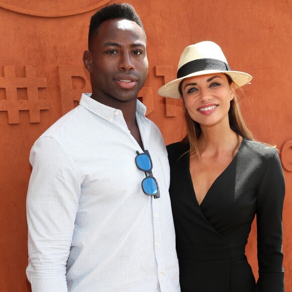 Ariane Brodier et son compagnon Fulgence Ouedraogo au village lors des internationaux de tennis de Roland Garros à Paris le 5 juin 2017. © Cyril Moreau / Dominique Jacovides / Bestimage