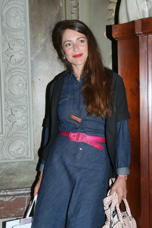 Audrey Dana dans une jolie robe Ekyog lors de la conférence de presse de "La Flamme Marie Claire" à l'Hôtel Le Marois à Paris, le 7 juin 2017. © CVS/Bestimage