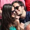 Vianney et sa compagne Catherine Robert lors des Internationaux de France de Roland-Garros à Paris le 10 juin 2017. © Jacovides - Moreau / Bestimage